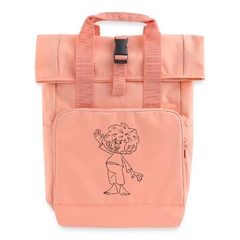Pumuckl Outline Fröhlicher Pumuckl - Rolltop Rucksack mit zwei Griffen - Chintzrosa - Vorne