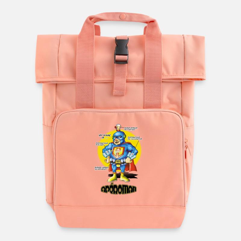 apéroman - Roll Top Backpack with Two Handles - chintz rose