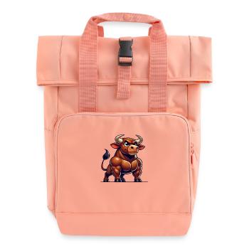 stier comic - Rolltop Rucksack mit zwei Griffen - Chintzrosa - Vorne