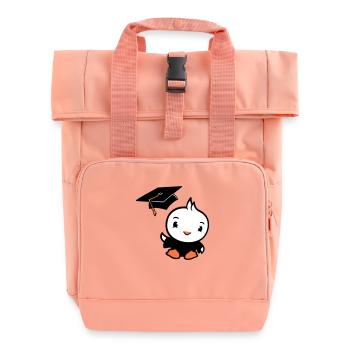 Vogel Schulabschluss College Abschluss Hut Schule - Rolltop Rucksack mit zwei Griffen - Chintzrosa - Vorne