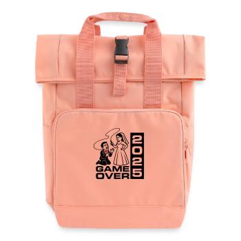Hochzeit Game Over 2025 - Rolltop Rucksack mit zwei Griffen - Chintzrosa - Vorne