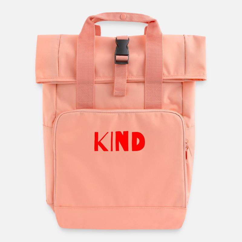 Ich bin ein Kind - Rolltop Rucksack mit zwei Griffen - Chintzrosa