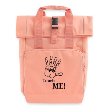 Touch Me! hand - Roll Top Backpack with Two Handles - chintz rose - Front