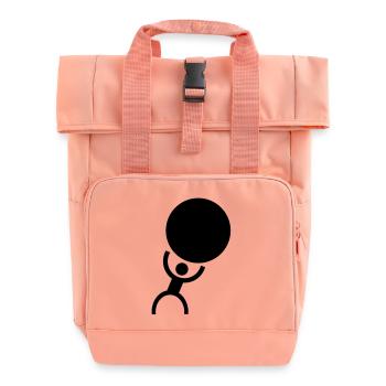 Strong Men - Rolltop Rucksack mit zwei Griffen - Chintzrosa - Vorne