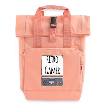 Gamer Retro - Rolltop Rucksack mit zwei Griffen - Chintzrosa - Vorne