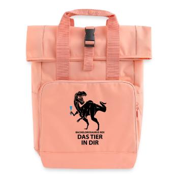 Party Saurus - Rolltop Rucksack mit zwei Griffen - Chintzrosa - Vorne