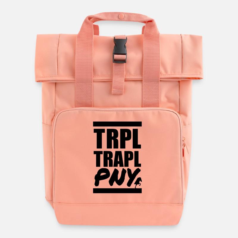 TRIPLE TRAPPON PONY - Roll Top Backpack with Two Handles - chintz rose