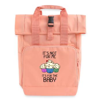 Schwanger Schwangerschaft - Rolltop Rucksack mit zwei Griffen - Chintzrosa - Vorne