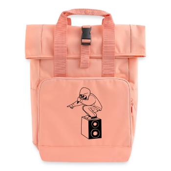 Rap Freestyle Contest Open Mic Hip Hop - Rolltop Rucksack mit zwei Griffen - Chintzrosa - Vorne