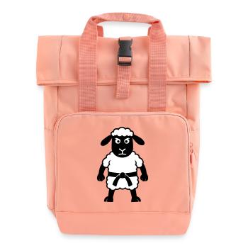 Karate Schaf - Rolltop Rucksack mit zwei Griffen - Chintzrosa - Vorne