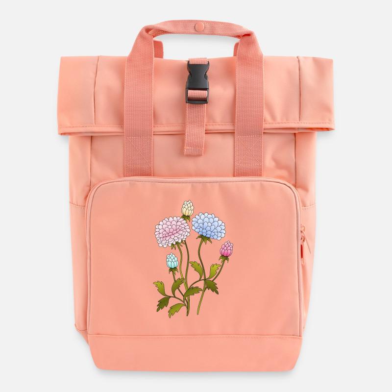 Fleur - Sac à dos Roll Top à deux anses - rose liberty