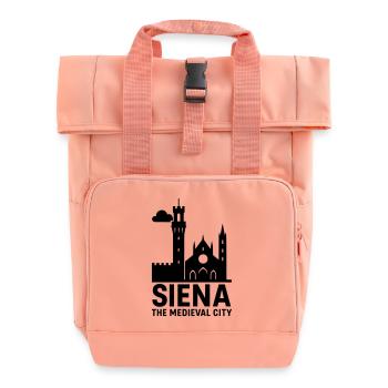 siena italia - Rolltop Rucksack mit zwei Griffen - Chintzrosa - Vorne