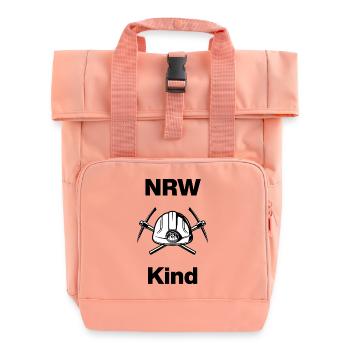 NRW KIND – RUHRTOPIA! GLÜCK AUF - Rolltop Rucksack mit zwei Griffen - Chintzrosa - Vorne