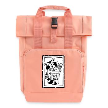Trashpanda FCK NZS - Roll Top Backpack with Two Handles - chintz rose - Front
