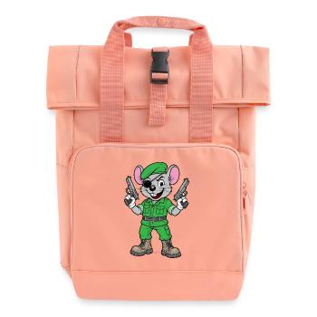 Armed Mouse Ranger - Roll Top Backpack with Two Handles - chintz rose - Front