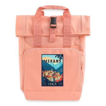 Entdecken Sie das atemberaubende Merano in Italien - Rolltop Rucksack mit zwei Griffen - Chintzrosa - Vorne