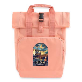 Entdecken Sie die kulturellen Reize von Köln in Deutschland - Rolltop Rucksack mit zwei Griffen - Chintzrosa - Vorne