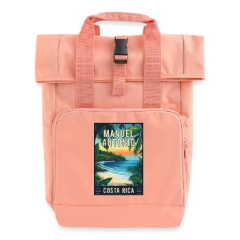 Explore Tropical Manuel Antonio in Costa Rica - Roll Top Backpack with Two Handles - chintz rose - Front