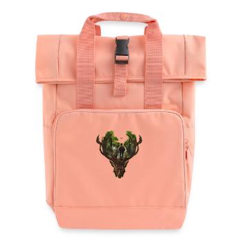 Jägerherz – Verbunden mit Natur und Wild - Rolltop Rucksack mit zwei Griffen - Chintzrosa - Vorne