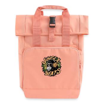 Dschungel-Gorilla-Musik - Rolltop Rucksack mit zwei Griffen - Chintzrosa - Vorne