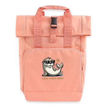 Seal Sunglasses Comic - Roll Top Backpack with Two Handles - chintz rose - Front