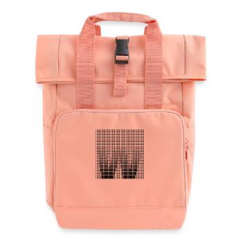 Letter W - Roll Top Backpack with Two Handles - chintz rose - Front