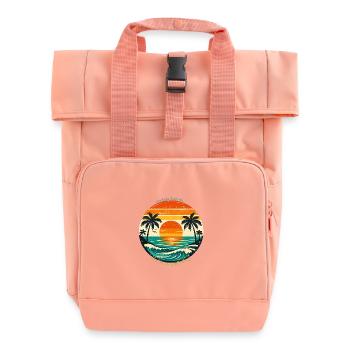 Endloser Sommer: Meer, Sonne & Vibes - Rolltop Rucksack mit zwei Griffen - Chintzrosa - Vorne