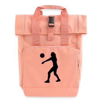 Volleyball - Rolltop Rucksack mit zwei Griffen - Chintzrosa - Vorne