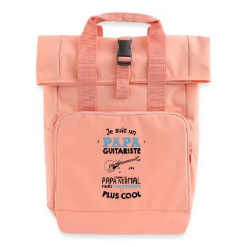 Papa guitariste carrément plus cool - Sac à dos Roll Top à deux anses - rose liberty - Devant