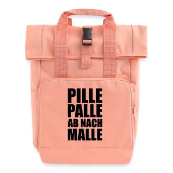 Pille Palle Malle - Rolltop Rucksack mit zwei Griffen - Chintzrosa - Vorne