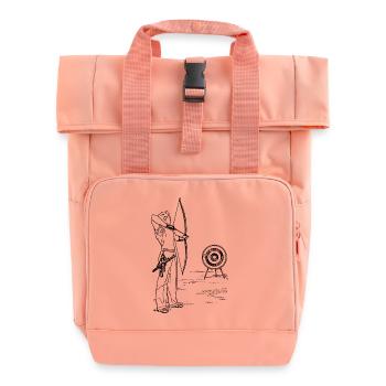 archery arrow bow crossbow target sports13 - Roll Top Backpack with Two Handles - chintz rose - Front