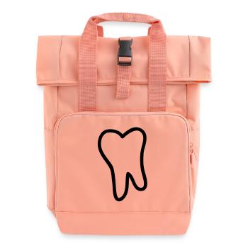 tooth - Roll Top Backpack with Two Handles - chintz rose - Front