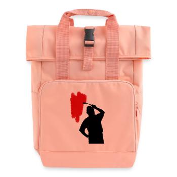 Painting Man - Rolltop Rucksack mit zwei Griffen - Chintzrosa - Vorne