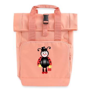 ladybug - Roll Top Backpack with Two Handles - chintz rose - Front