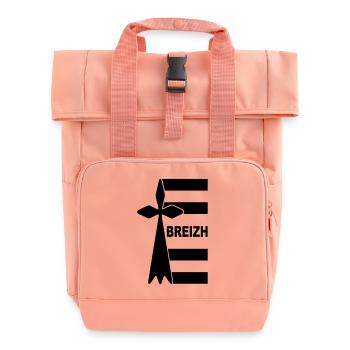 breirzh bretagne 06 - Sac à dos Roll Top à deux anses - rose liberty - Devant