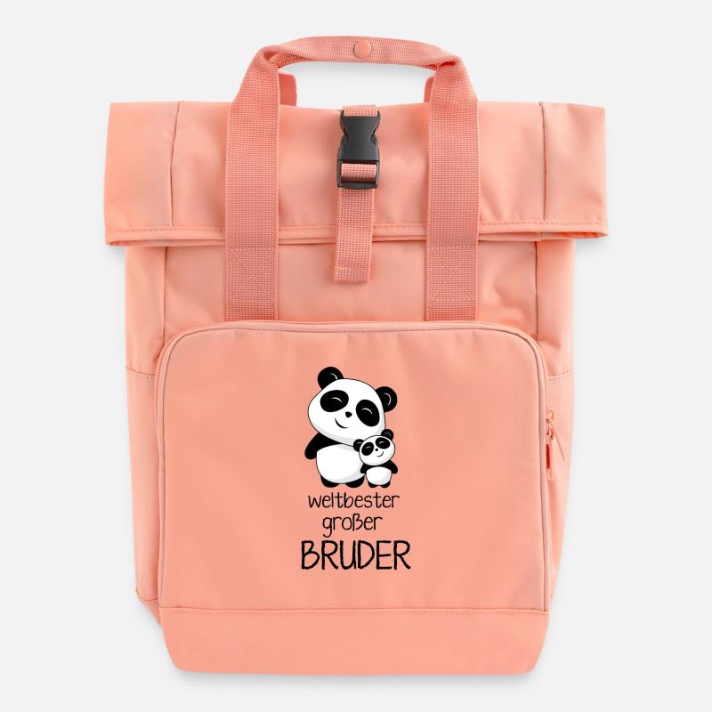 Weltbester grosser Bruder - Rolltop Rucksack mit zwei Griffen - Chintzrosa