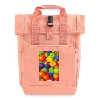Fruit - Roll Top Backpack with Two Handles - chintz rose - Front