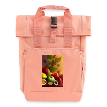 Fruit - Roll Top Backpack with Two Handles - chintz rose - Front