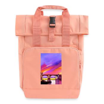 Brücken in London - Rolltop Rucksack mit zwei Griffen - Chintzrosa - Vorne