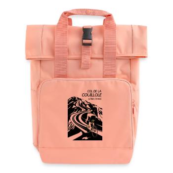 Ascent of the Col de la Couillole - Roll Top Backpack with Two Handles - chintz rose - Front