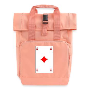 Carte à jouer As de Carreau - Sac à dos Roll Top à deux anses - rose liberty - Devant