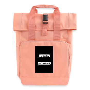 Funny saying - Roll Top Backpack with Two Handles - chintz rose - Front