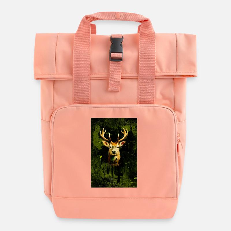 hirsch2 - Rolltop Rucksack mit zwei Griffen - Chintzrosa