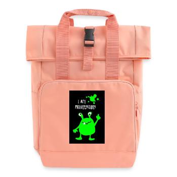 Poster Monster Monstrous Halloween Creepy Comic - Roll Top Backpack with Two Handles - chintz rose - Front