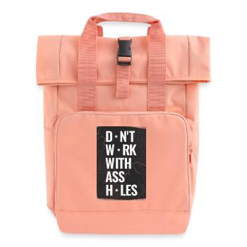 Arbeitskollegen sind Stress - Rolltop Rucksack mit zwei Griffen - Chintzrosa - Vorne