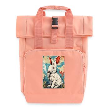GraffitiHase Zigarette - Rolltop Rucksack mit zwei Griffen - Chintzrosa - Vorne
