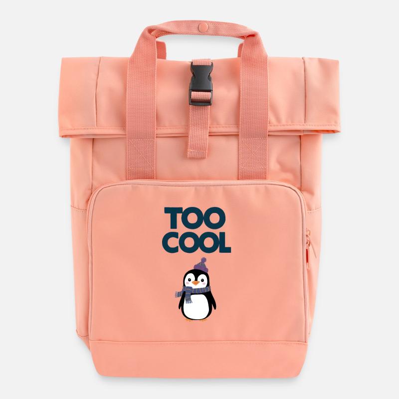 Too Cool - Roll Top Backpack with Two Handles - chintz rose