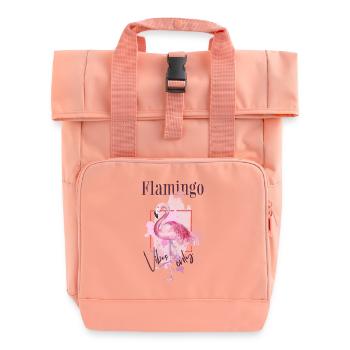 Flamingo Vibes Oiseau Exotique Été Rose Rose - Sac à dos Roll Top à deux anses - rose liberty - Devant