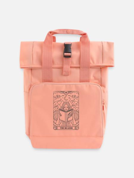 Tarot- The Reader - Rolltop Rucksack mit zwei Griffen - Chintzrosa