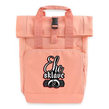 Ehe Sklave Hochzeit Junggesellenabschied - Rolltop Rucksack mit zwei Griffen - Chintzrosa - Vorne